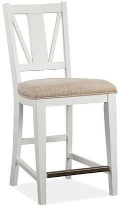 Magnussen Home® Heron Cove Chalk White Counter Chair