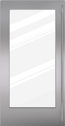 Sub-Zero® Classic 36" Stainless Steel Dual Flush Inset Door Panel with Tubular Handle