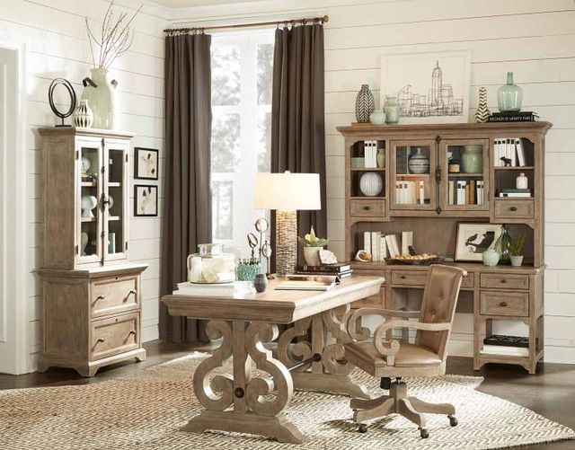Magnussen Home® Tinley Park Dovetail Grey Writing Desk-3