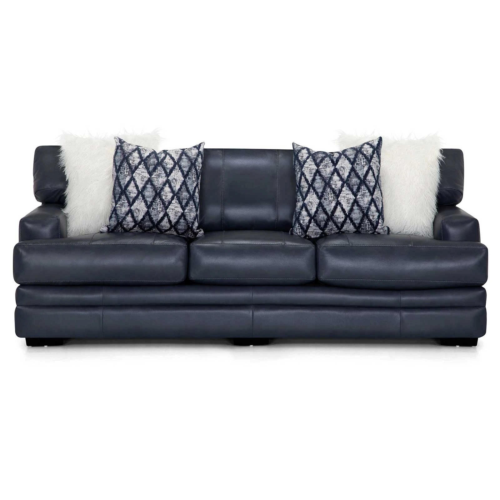 Franklin Sedona Navy Leather Sofa