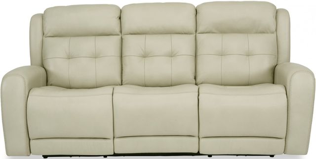 Flexsteel® Grant Ivory Power Reclining Sofa with Power Headrests-1
