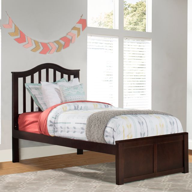 Hillsdale Furniture Schoolhouse Finley Chocolate Twin Youth Arch Spindle Platform Bed-1