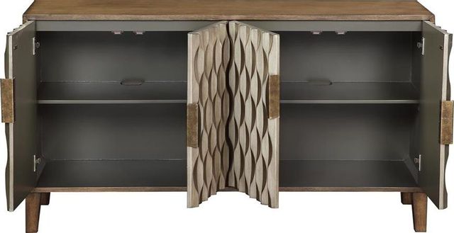 Accents by Andy Stein™ Fossil Brown/Metallic Media Credenza-2