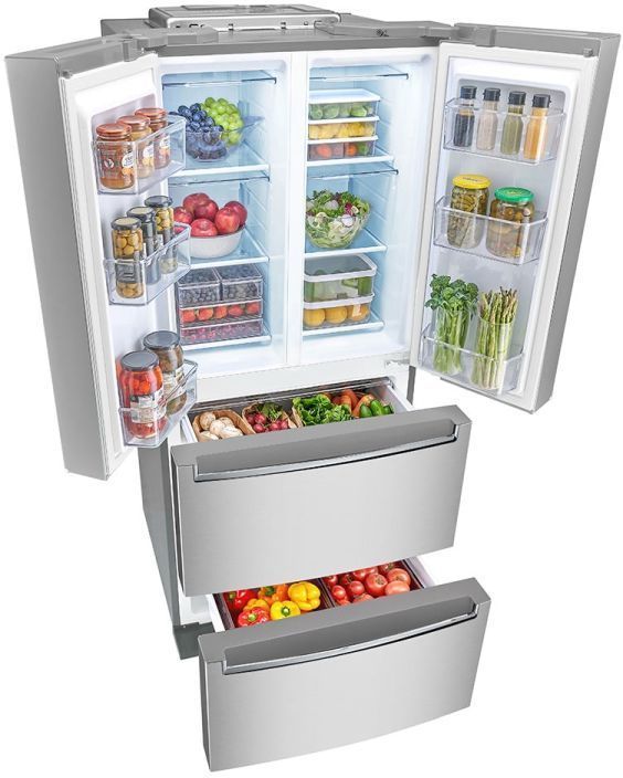 LG 14.3 Cu. Ft. Platinum Silver Kimchi/Specialty Food French Door Refrigerator 7