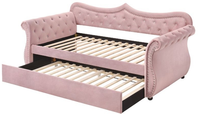 Pink full size daybed 2024 with trundle