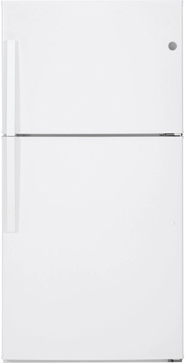 GE® 21.1 Cu. Ft. White Top Freezer Refrigerator-0