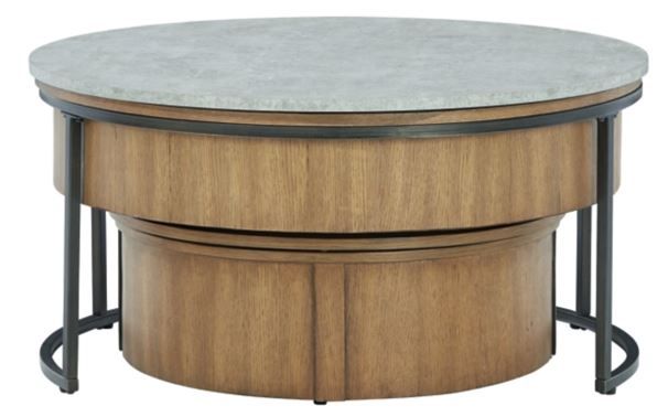 Signature Design by Ashley® Fridley 2-Piece Natural Nesting Coffee Table Set 1