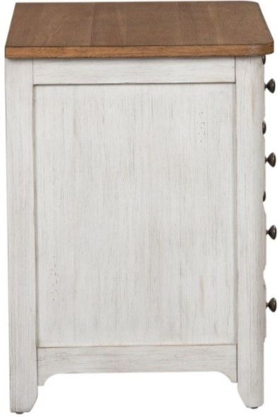 Liberty Farmhouse Reimagined Antique White Lateral File Cabinet-2