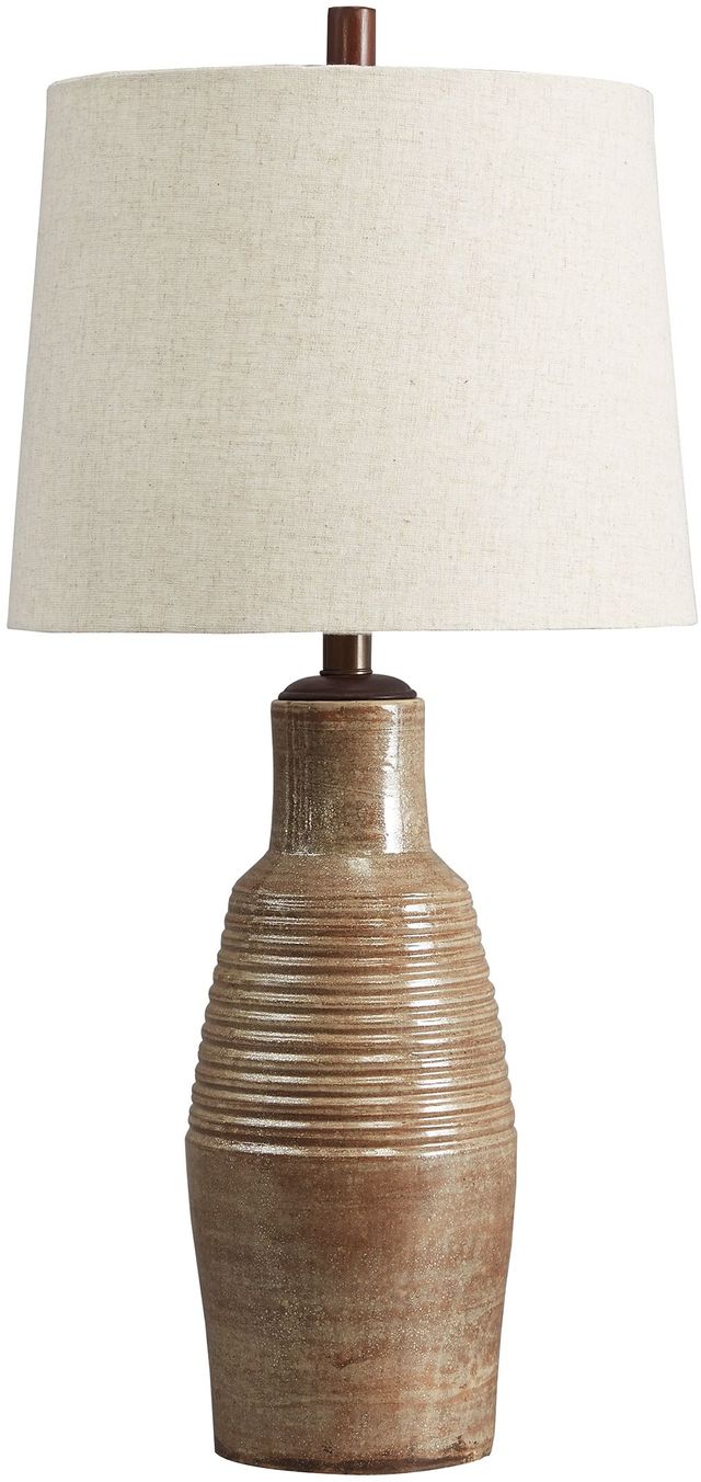 Signature Design by Ashley® Calixto Taupe Terracotta Table Lamp-0