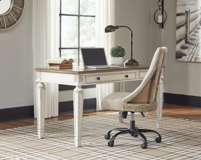 Signature Design by Ashley® Realyn Two-Tone Home Office Lift Top Desk 8