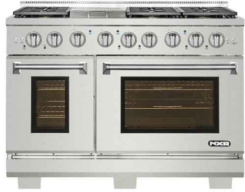 NXR Culinary Series 48" Stainless Steel Pro Style Dual Fuel Range