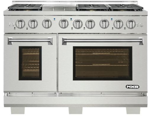NXR Culinary Series 48" Stainless Steel Pro Style Dual Fuel Range-0