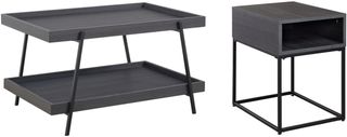 Signature Design by Ashley® Yarlow 2-Piece Black Living Room Table Set