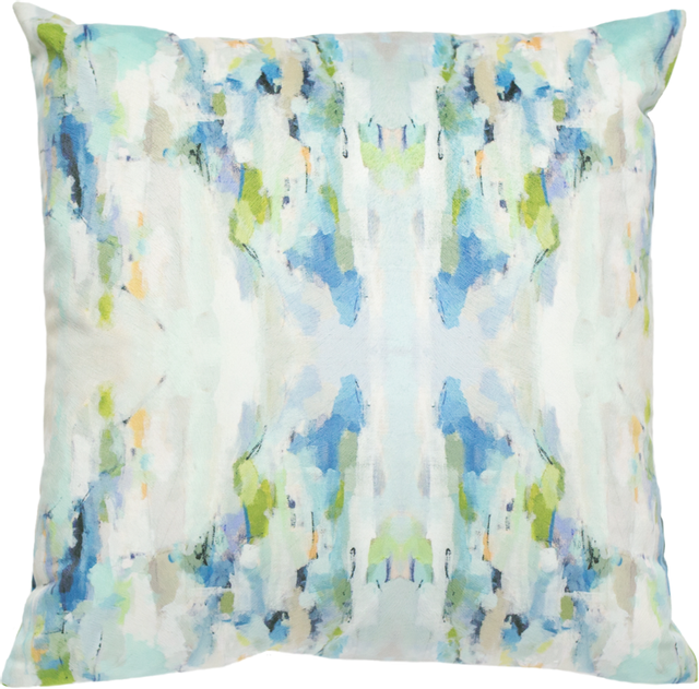 Laura Park Designs Wintergreen Blue/Green/White 22" x 22" Throw Pillow-0