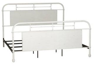 Liberty Vintage Antique White Queen Metal Bed
