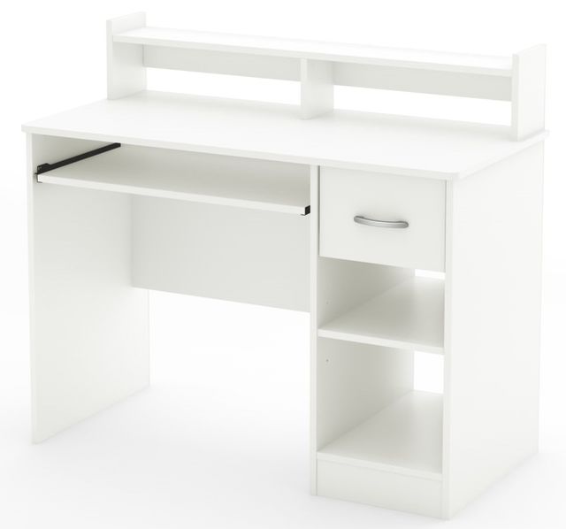 South Shore Axess Pure White Desk with Keyboard Tray Ameublement