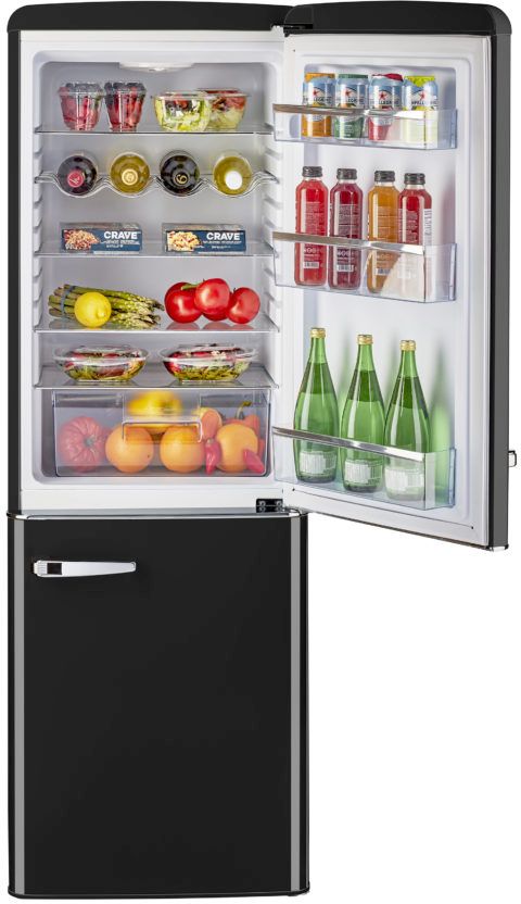 Unique® Appliances Classic Retro 7.0 Cu. Ft. Midnight Black Counter Depth Freestanding Bottom Freezer Refrigerator 2