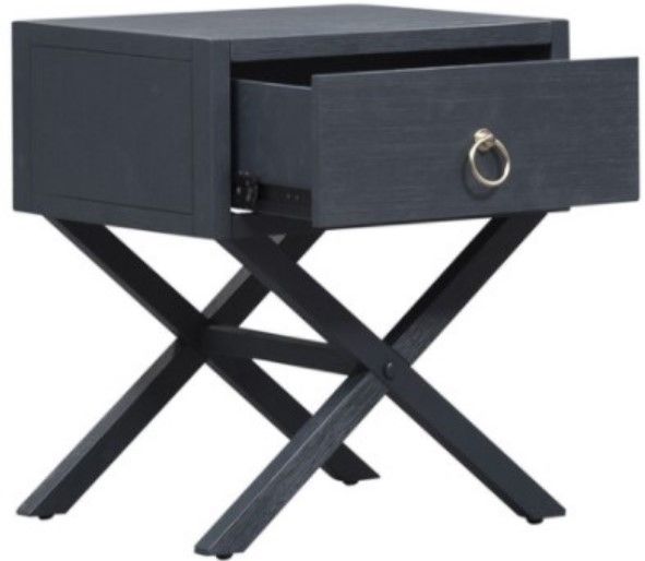 Liberty Furniture Midnight Wire Brushed Denim Accent Table | St. Joseph ...