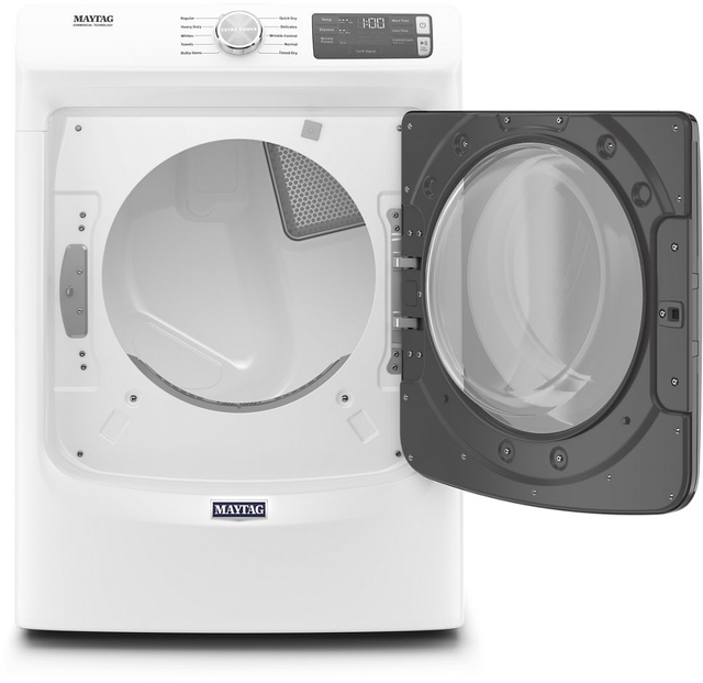 Maytag® 7.3 Cu. Ft. White Front Load Electric Dryer 1