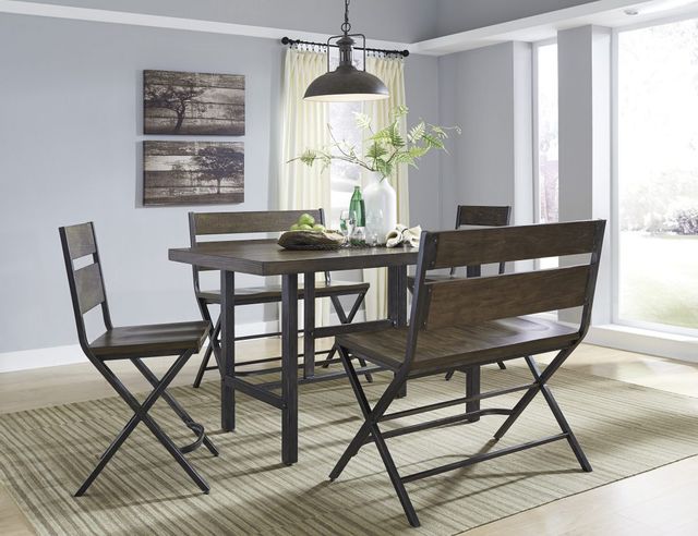 Signature Design by Ashley® Kavara Medium Brown Counter Height Dining Table 8