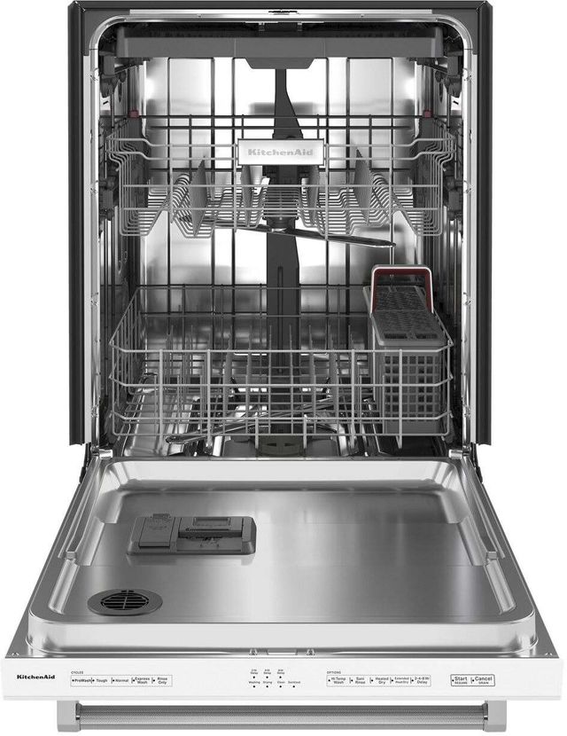 KitchenAid® 24" White Top Control Built In Dishwasher-1