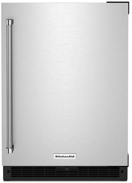KitchenAid® 5.0 Cu. Ft. Black Stainless Steel Under the Counter Refrigerator 0