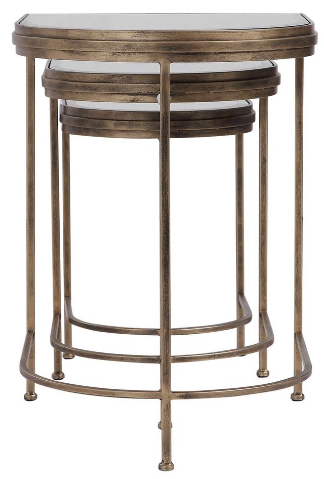 Uttermost® India Set of 3 Gold Nesting Tables Set 2