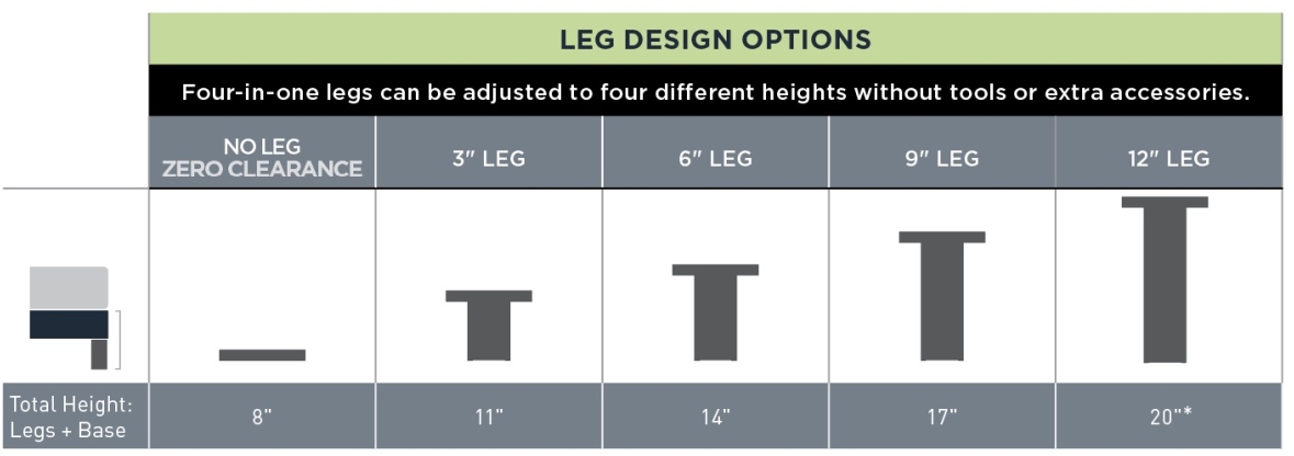 tempur pedic ergo smart base dimensions