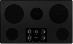 Whirlpool® 36" Black Electric Cooktop-WCE55US6HB