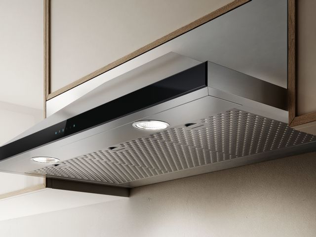 Elica Techne Series Modena 30" Stainless Steel with Black Glass Under Cabinet Range Hood 2