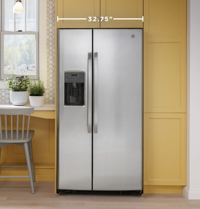Réfrigérateur côte-à-côte de 33 po GE® de 23,2 pi³ - Ardoise résistant aux traces de doigts 39