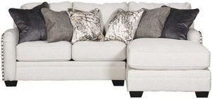 Benchcraft® Dellara 2-Piece Chalk Sectional with Chaise