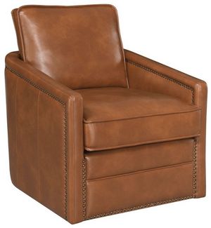 ACME Furniture Rocha Brown Leather Aire Swivel Chair with Glider
