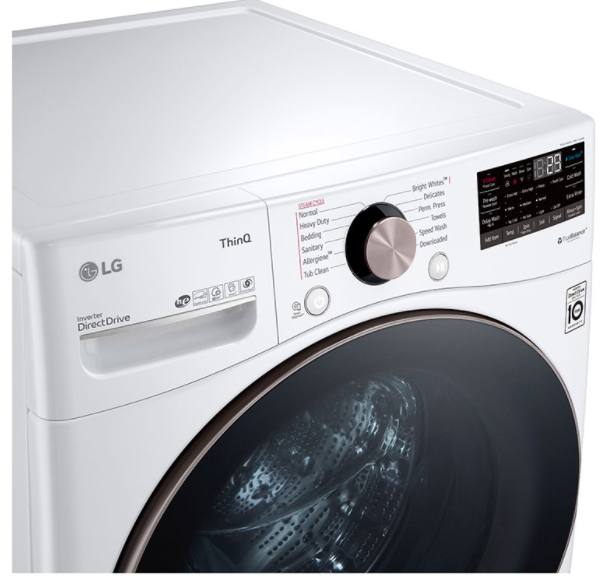 LG White Front Load Laundry Pair 11