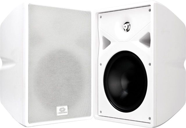 Crestron® Saros® 8” White Surface Mount Indoor/Outdoor Speaker