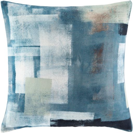 Surya Balliano Aqua 18"x18" Toss Pillow with Polyester Insert-0