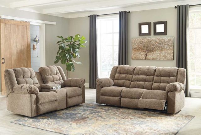 Signature Design by Ashley® Workhorse 2-Piece Cocoa Reclining Living Room Seating Set-3