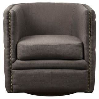 Olliix by Madison Park Capstone Taupe Swivel Chair