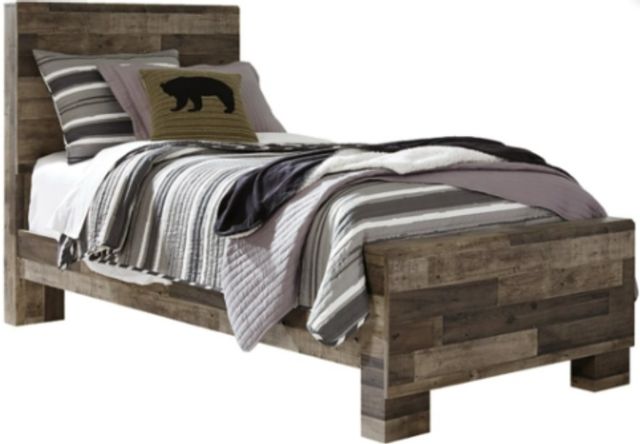 Benchcraft® Derekson 4-Piece Multi Gray Twin Panel Bed Set-1