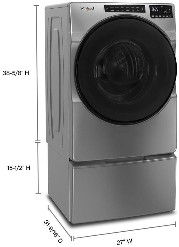 Whirlpool® 4.5 Cu. Ft. Chrome Shadow Front Load Washer 4