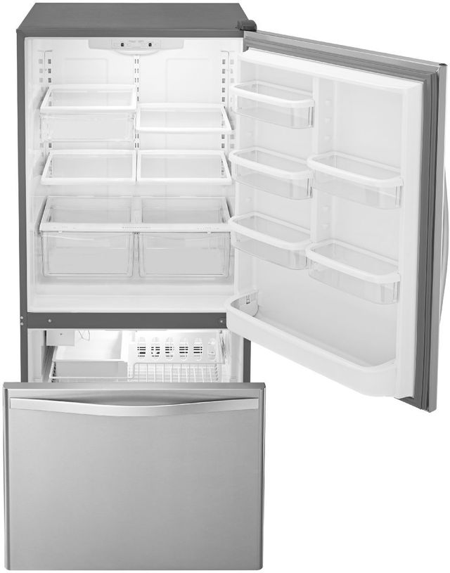 Whirlpool® Gold® 22.1 Cu. Ft. Black Bottom Freezer Refrigerator 18