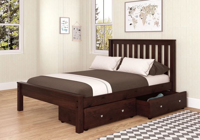 Donco Kids Contempo Full Bed With Dual Under Bed Drawers-0