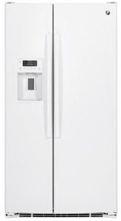 GE® 25.4 Cu. Ft. White Side-By-Side Refrigerator-GSE25GGHWW