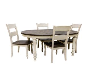 Jofran Madison County Oval Dining Table & 6 Chairs