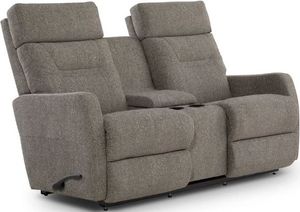 La-Z-Boy® Lennon Bisque Manual Wall Reclining Loveseat with Console