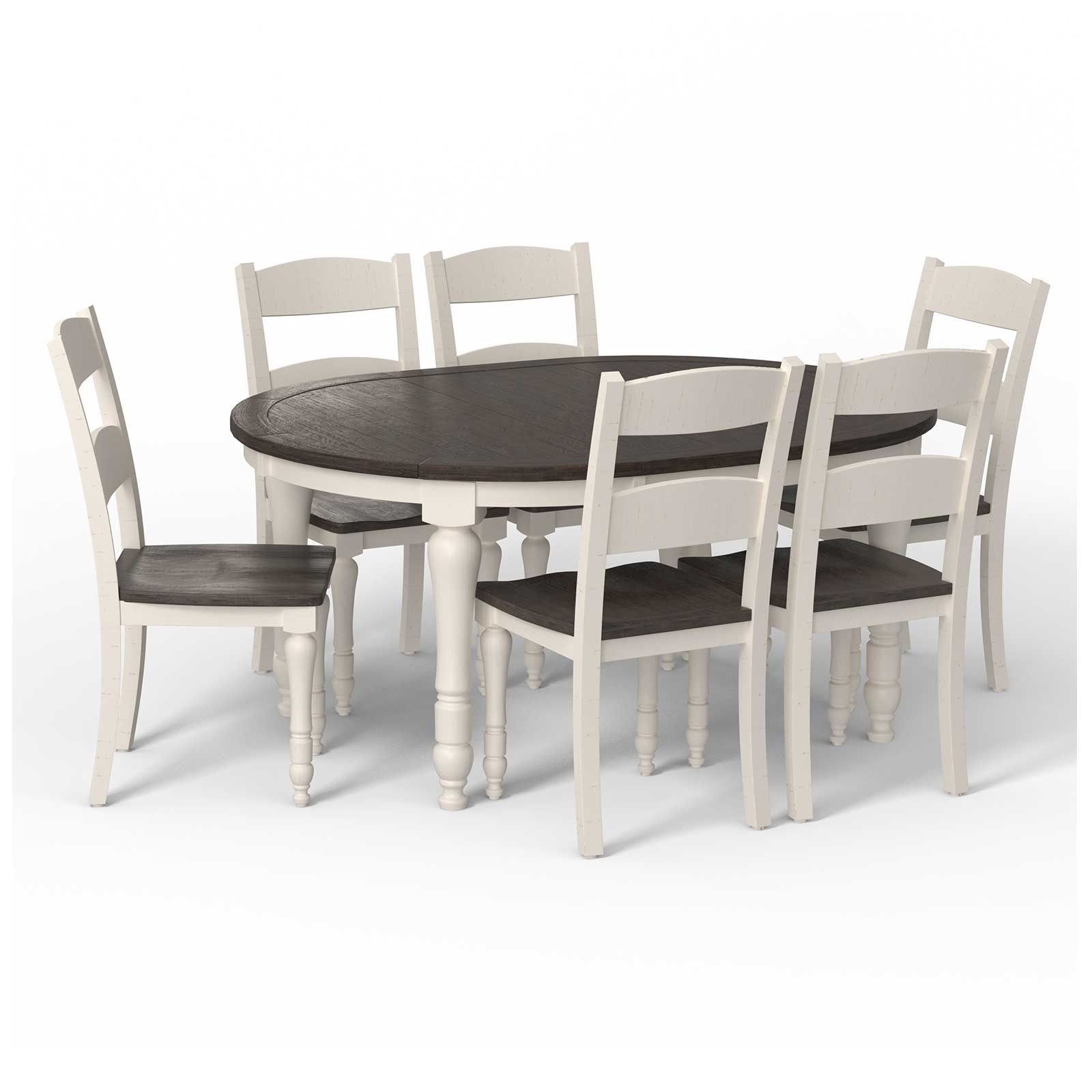 Jofran Madison County Oval Dining Table & 6 Chairs