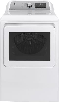 GE® 7.4 Cu. Ft. White Front Load Gas Dryer-GTD84GCSNWS