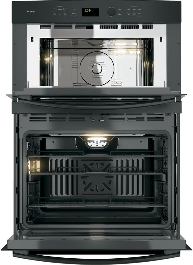 GE Profile™ 30" Black Electric Built In Combination Microwave/Oven 1