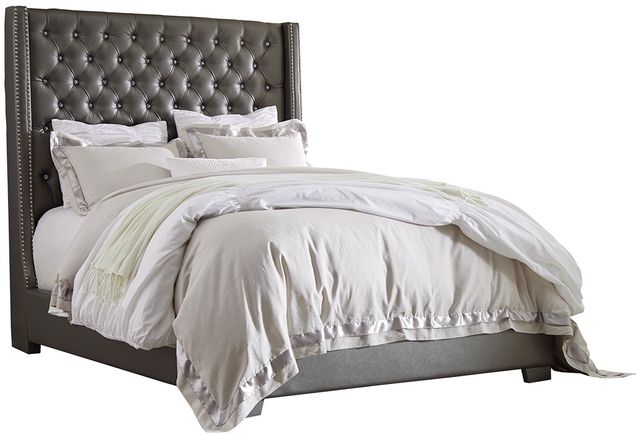 Signature Design by Ashley® Coralayne Gray King Upholstered Bed-0