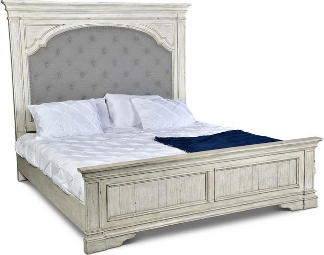 Steve Silver Co. Highland Park Cathedral White King Bed-0